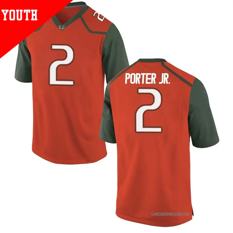 Youth #2 Daryl Porter Jr. Miami Hurricanes Replica Orange College Jersey Youth #2 Daryl Porter Jr. Miami Hurricanes Replica Orange College Jersey